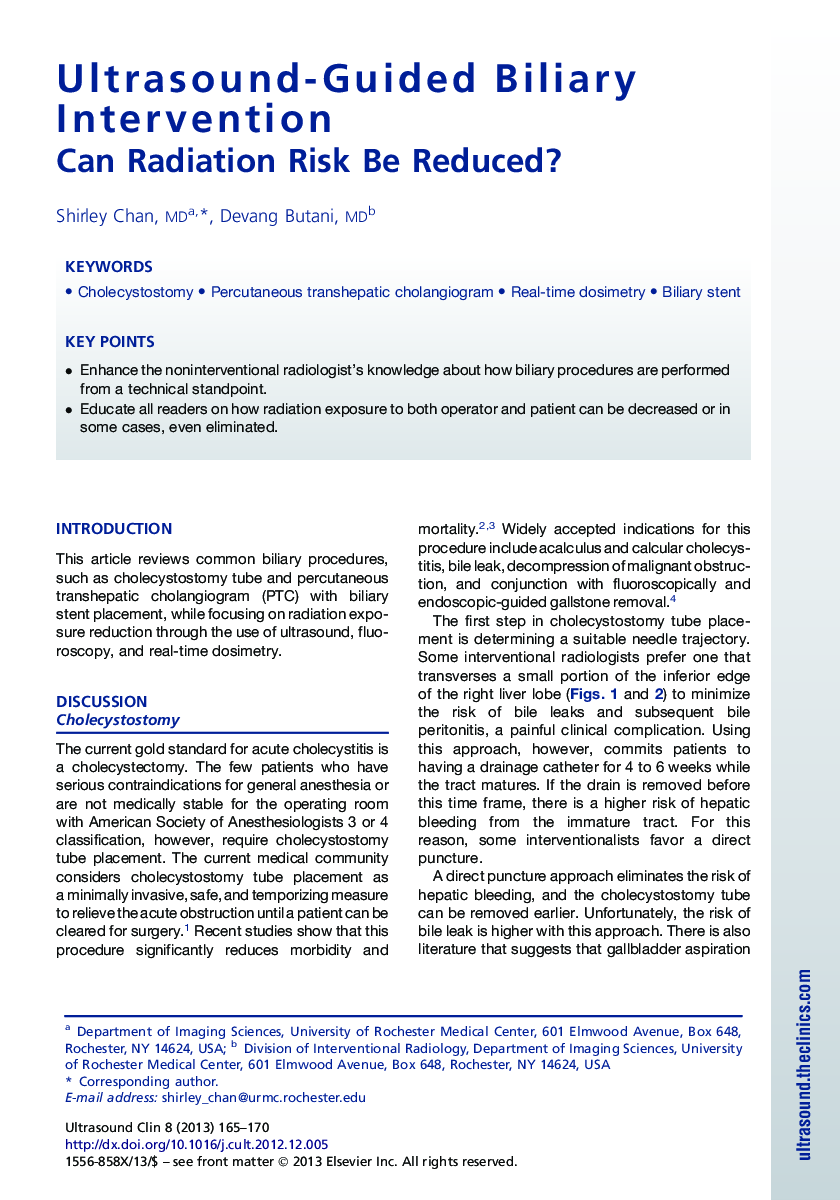 Ultrasound-Guided Biliary Intervention