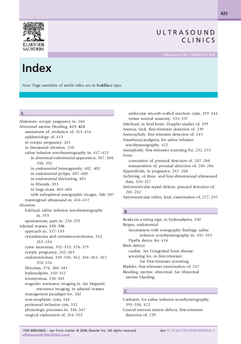 عکس صفحه اول مقاله: Index Index