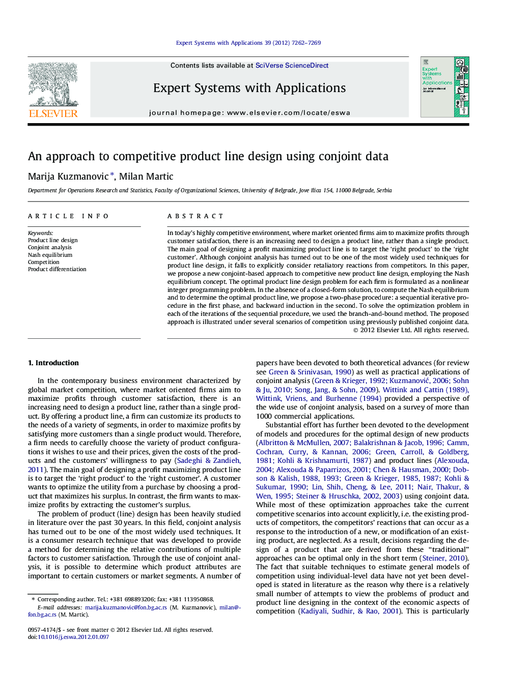 An approach to competitive product line design using conjoint data