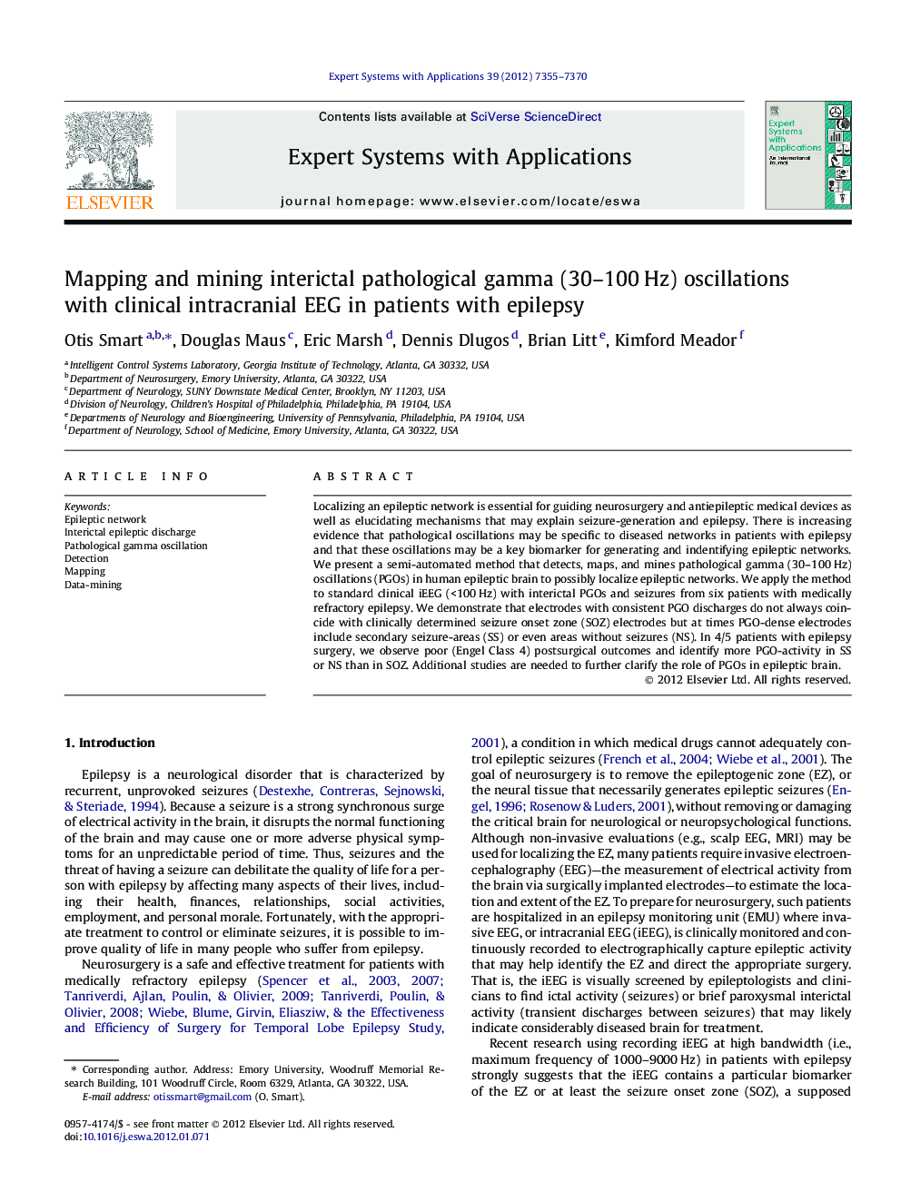 Mapping and mining interictal pathological gamma (30–100 Hz) oscillations with clinical intracranial EEG in patients with epilepsy