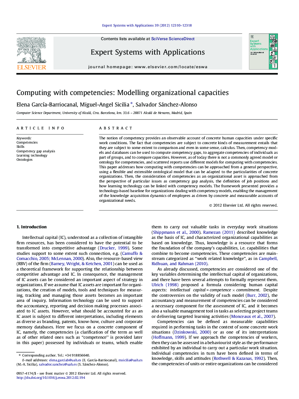 Computing with competencies: Modelling organizational capacities