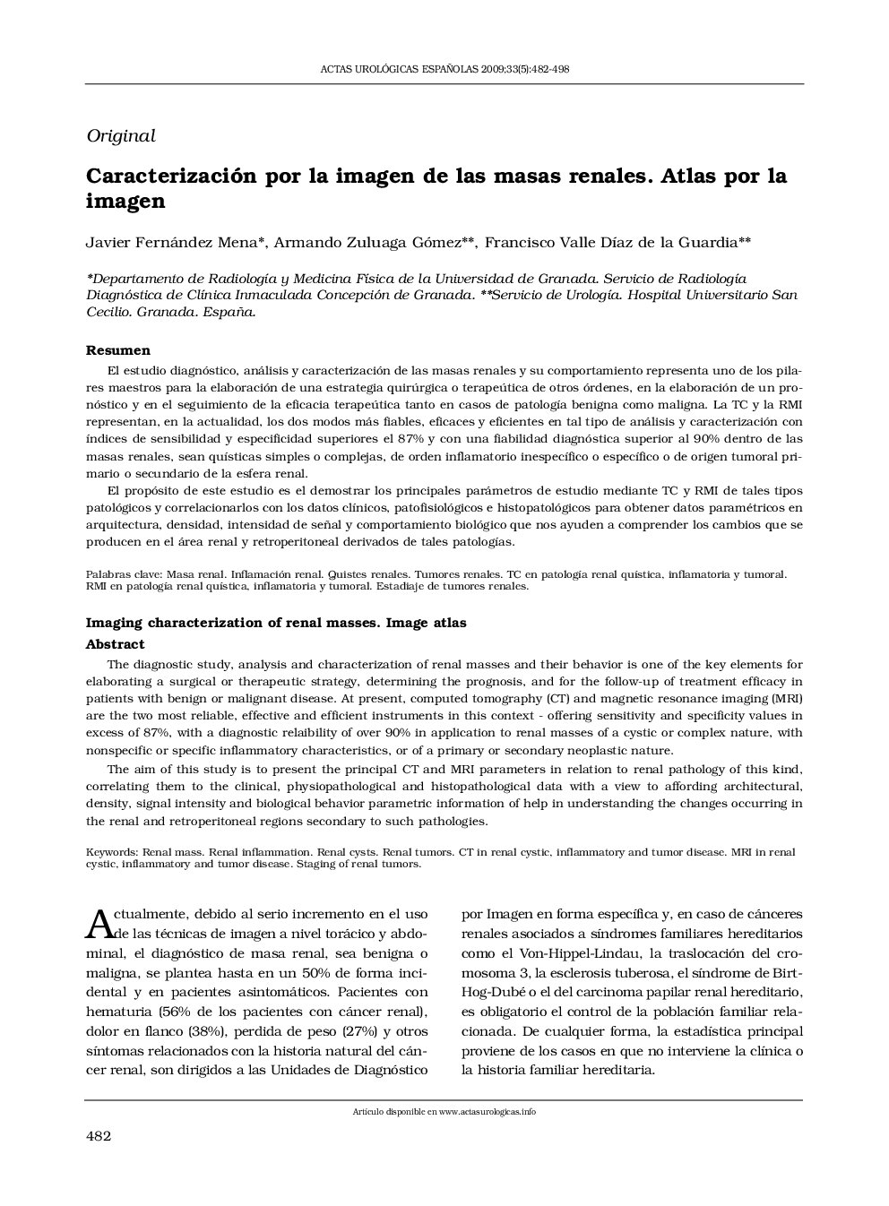 عکس صفحه اول مقاله: Caracterización por la imagen de las masas renales. Atlas por la imagen Caracterización por la imagen de las masas renales. Atlas por la imagen