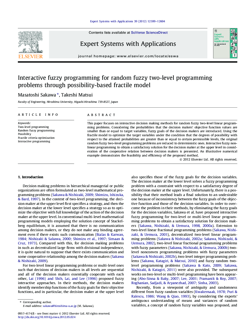 Interactive fuzzy programming for random fuzzy two-level programming problems through possibility-based fractile model