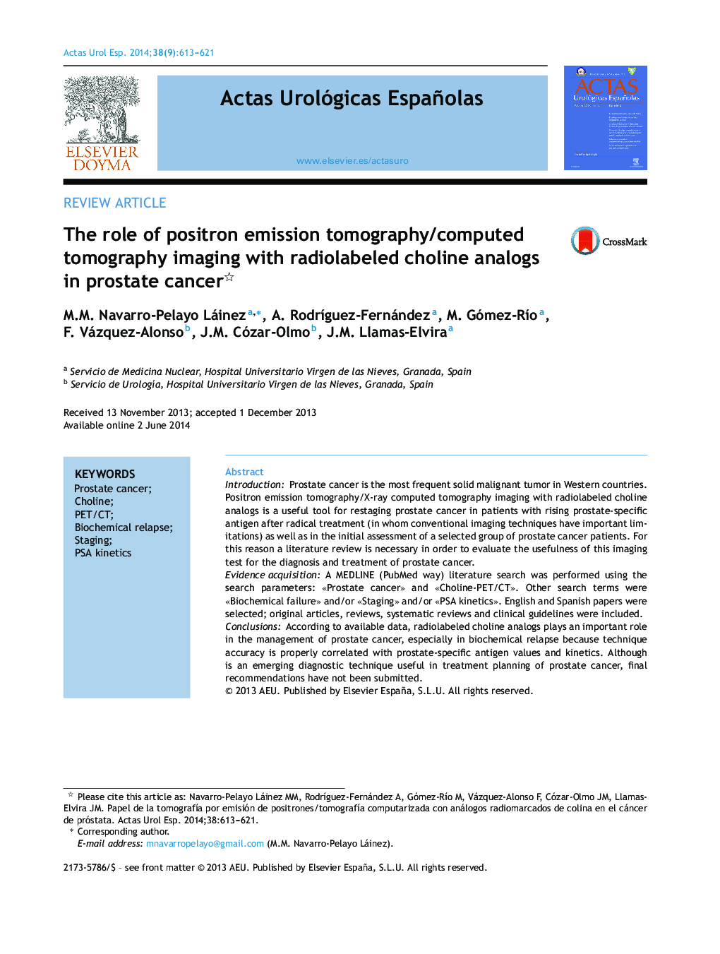 The role of positron emission tomography/computed tomography imaging with radiolabeled choline analogs in prostate cancer