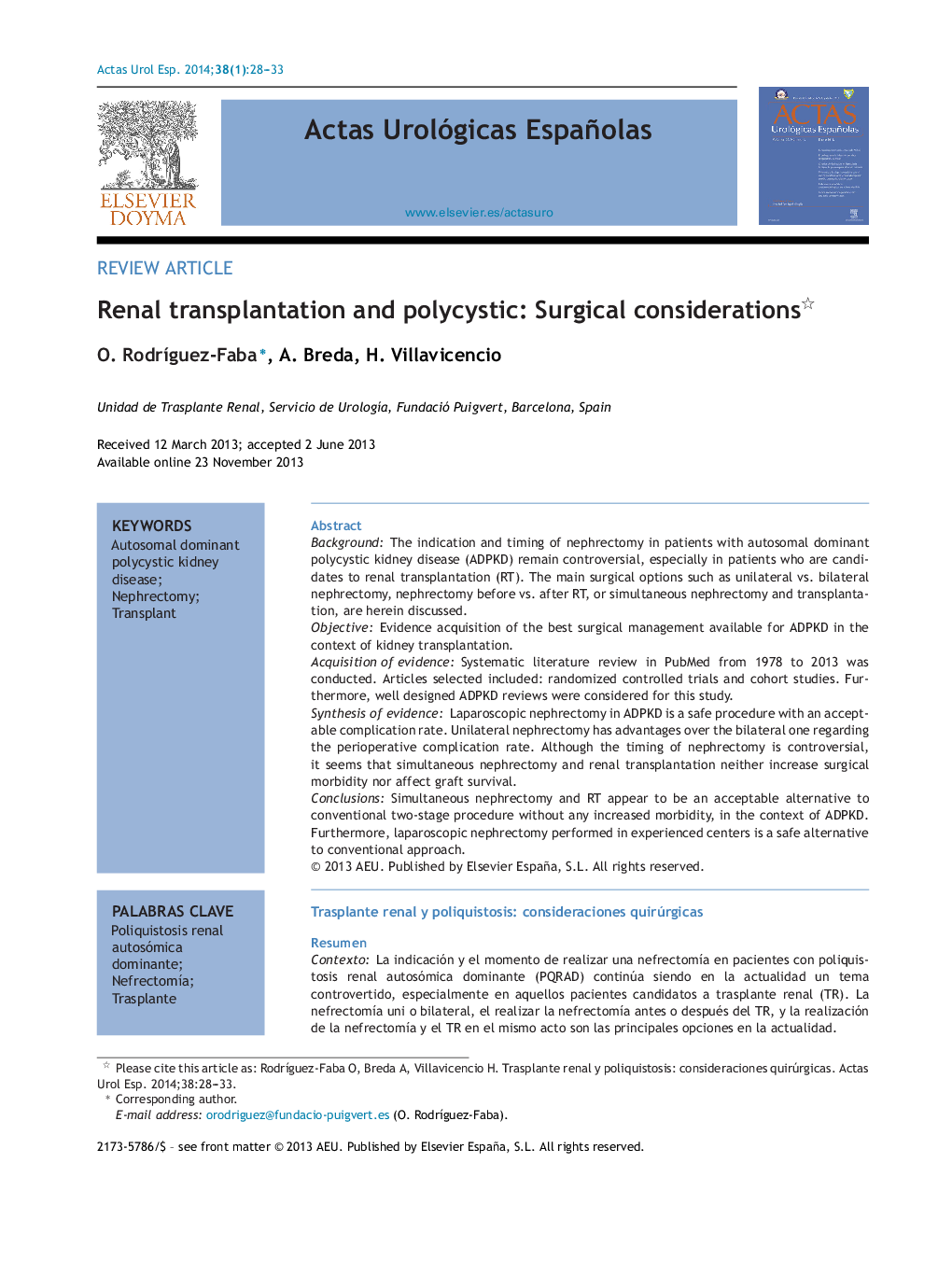 Renal transplantation and polycystic: Surgical considerations 