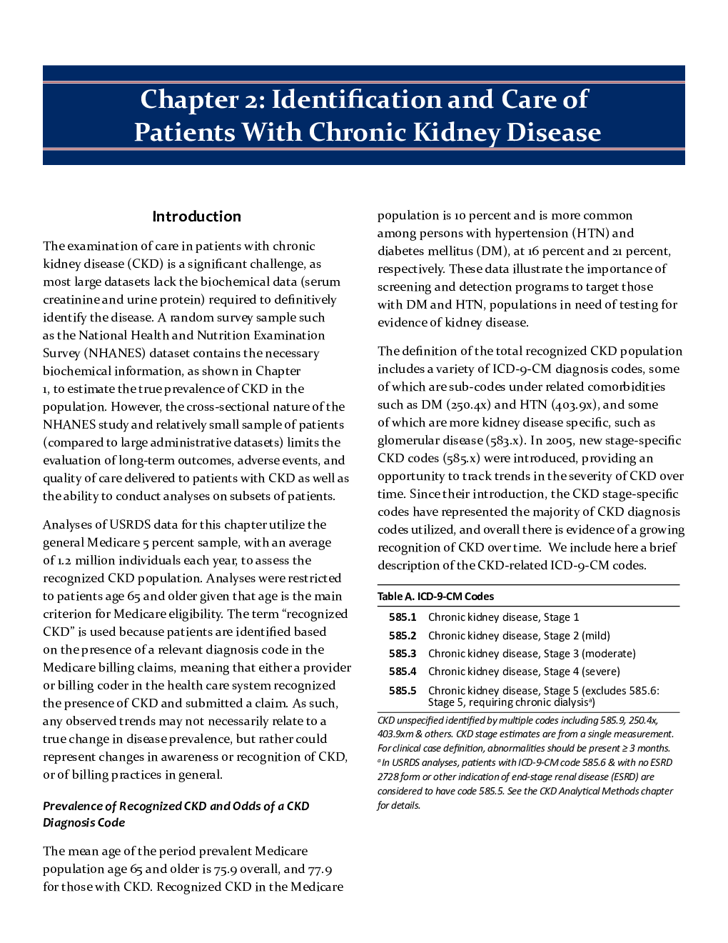 Chapter 2: Identification and Care of Patients With Chronic Kidney Disease