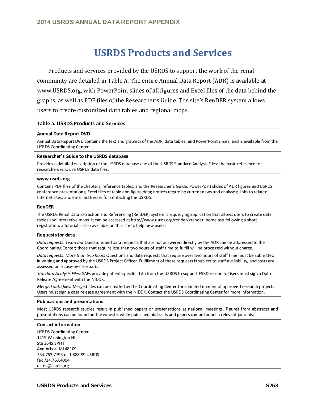 2014 USRDS Annual Data Report: Appendices