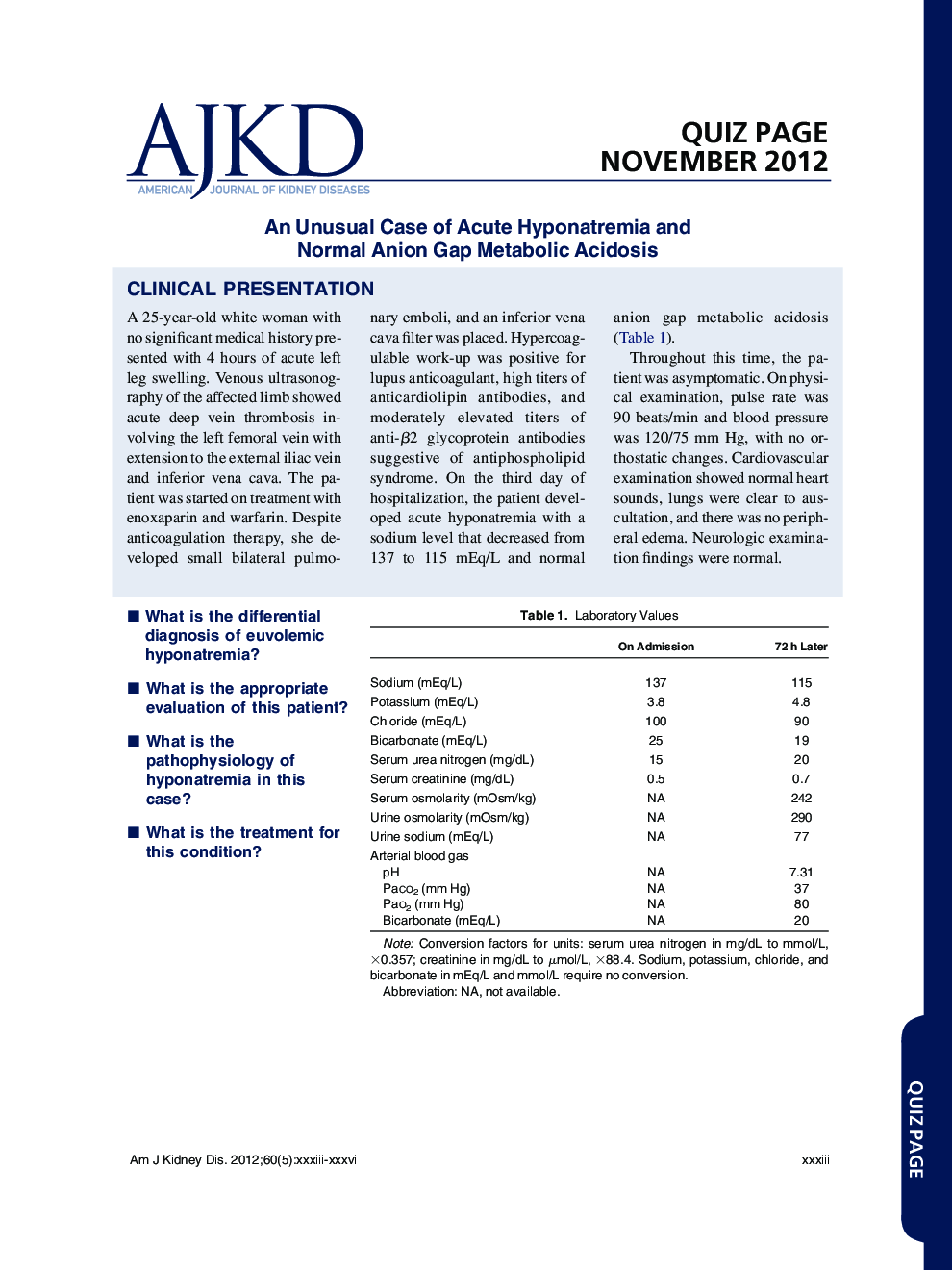 Quiz Page November 2012