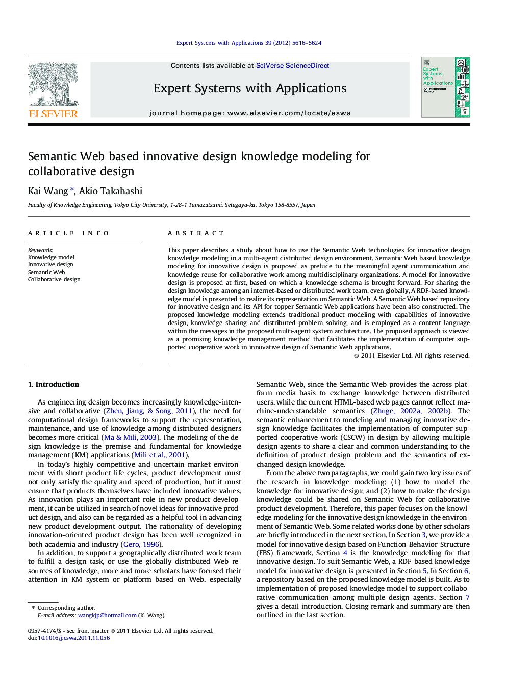 Semantic Web based innovative design knowledge modeling for collaborative design