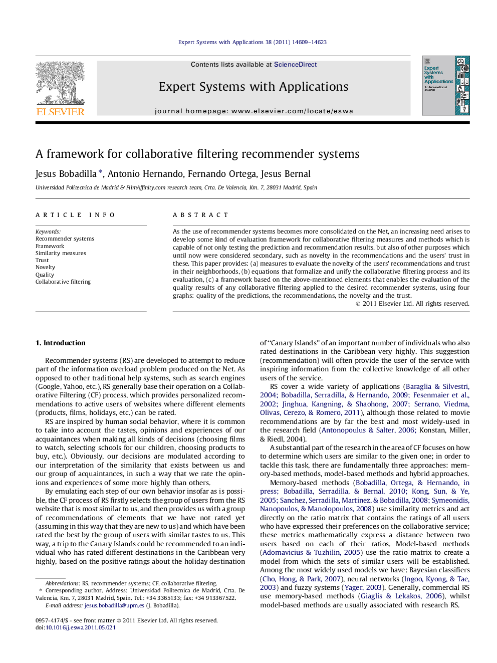 A framework for collaborative filtering recommender systems