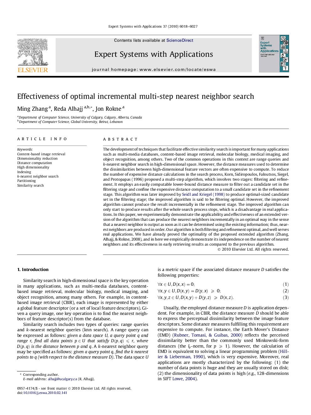 Effectiveness of optimal incremental multi-step nearest neighbor search