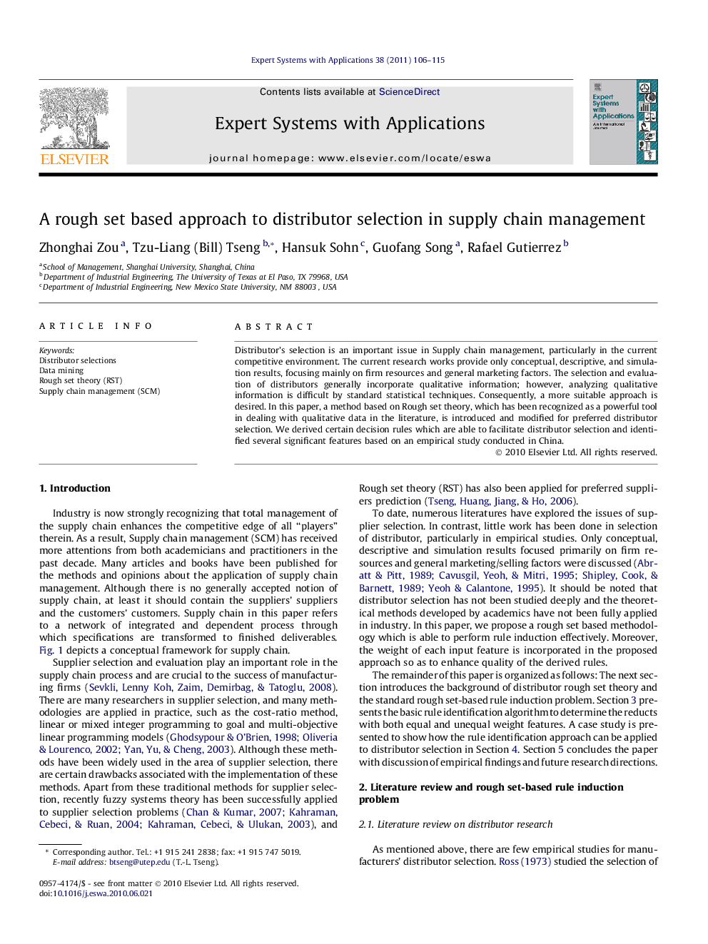 A rough set based approach to distributor selection in supply chain management