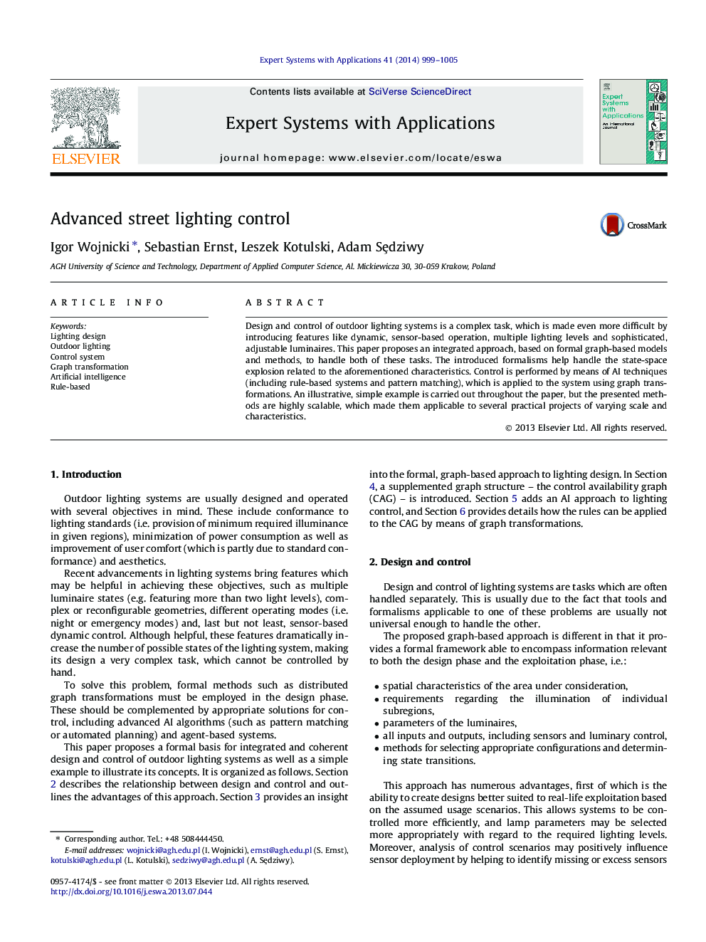 Advanced street lighting control