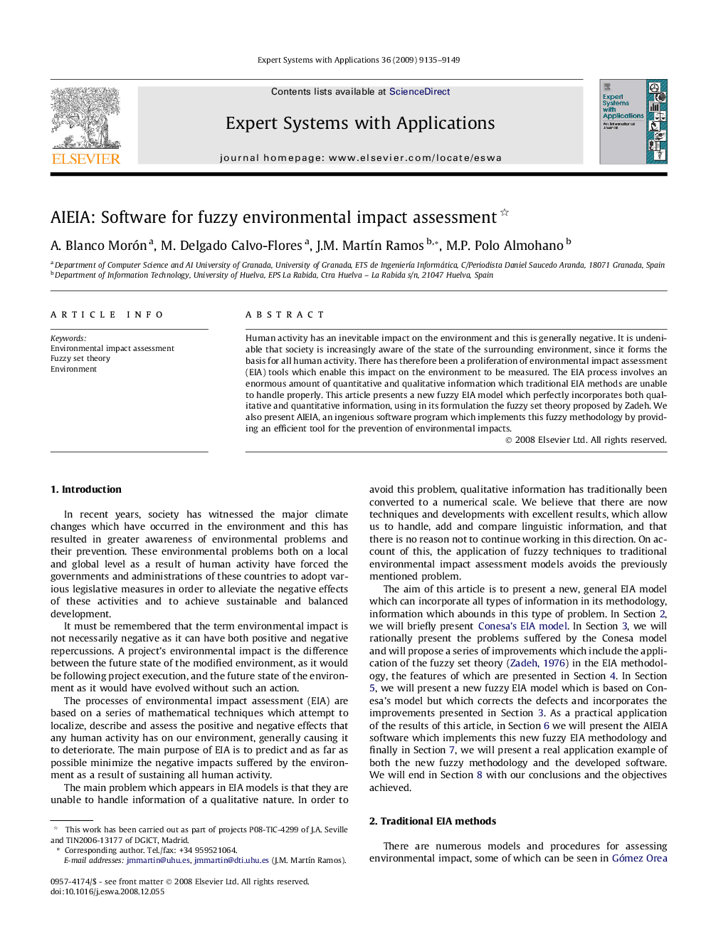 عکس صفحه اول مقاله: AIEIA: Software for fuzzy environmental impact assessment AIEIA: Software for fuzzy environmental impact assessment