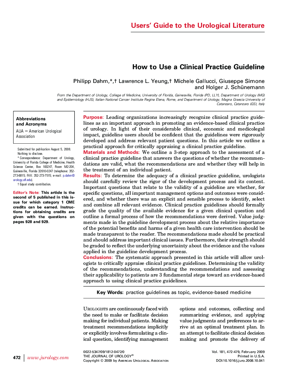 How to Use a Clinical Practice Guideline 