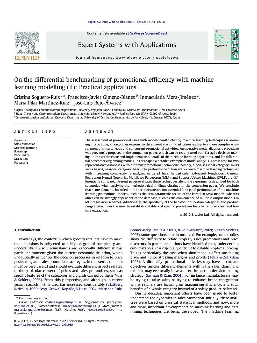 On the differential benchmarking of promotional efficiency with machine learning modelling (II): Practical applications