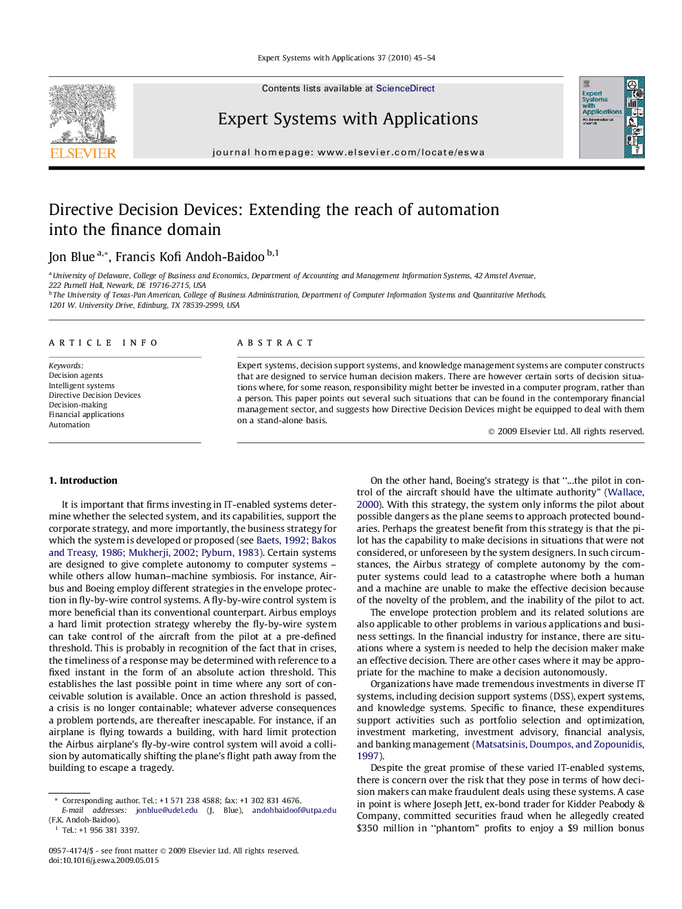 Directive Decision Devices: Extending the reach of automation into the finance domain