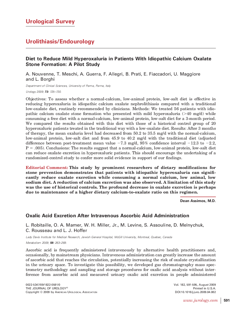 Urolithiasis/Endourology