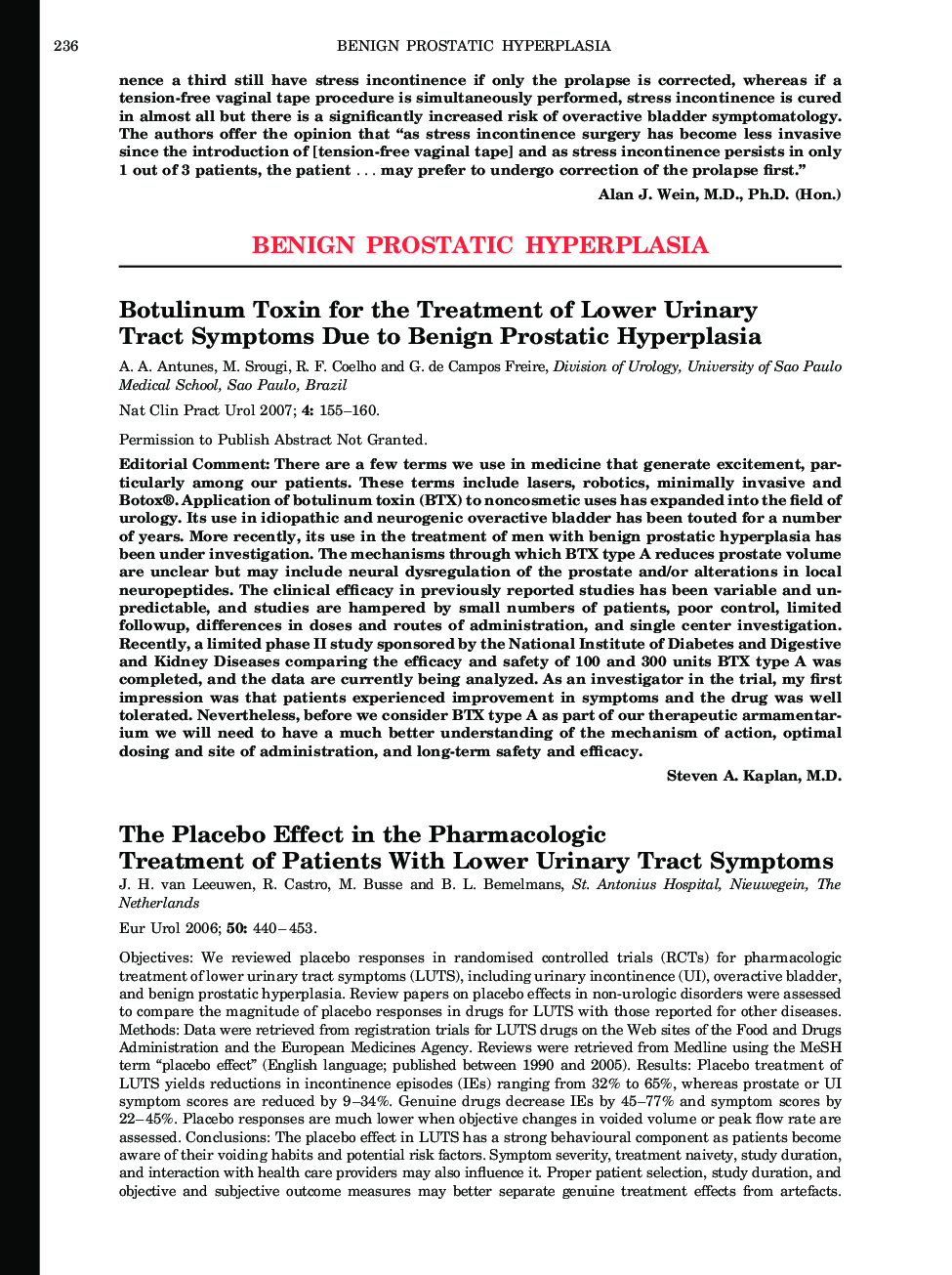 Benign Prostatic Hyperplasia
