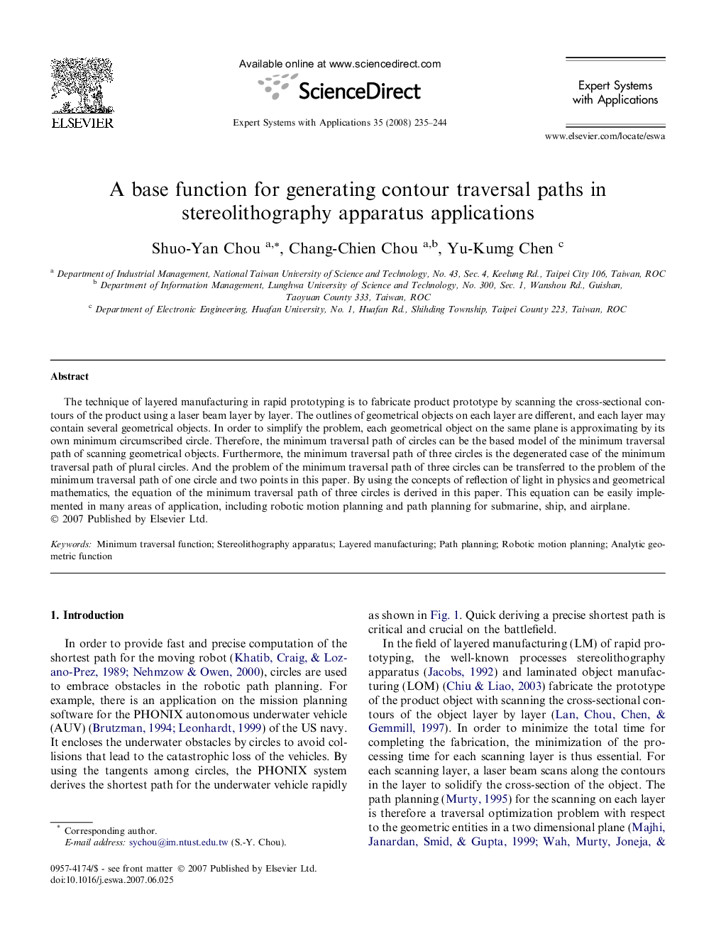 A base function for generating contour traversal paths in stereolithography apparatus applications