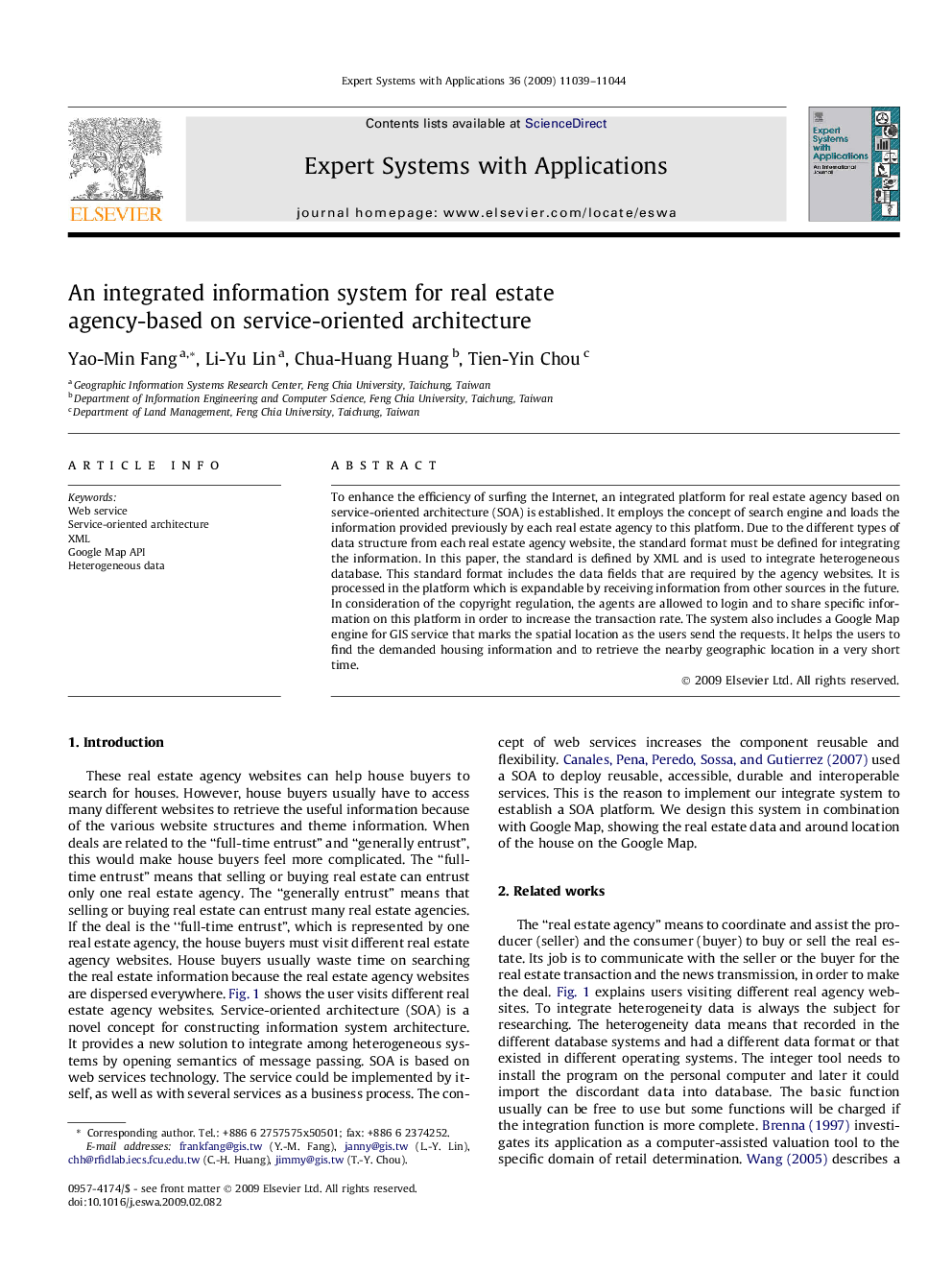 An integrated information system for real estate agency-based on service-oriented architecture