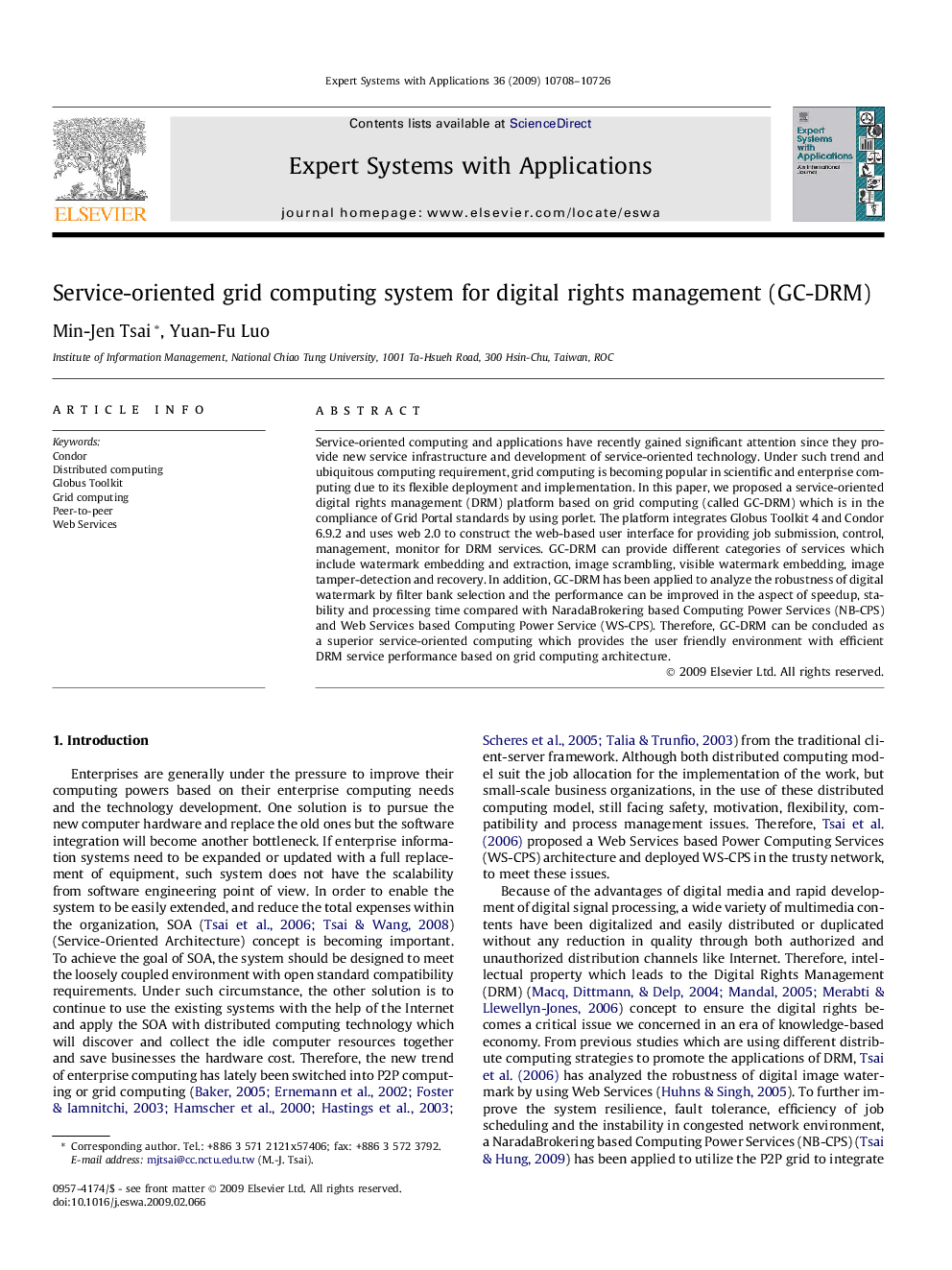 Service-oriented grid computing system for digital rights management (GC-DRM)