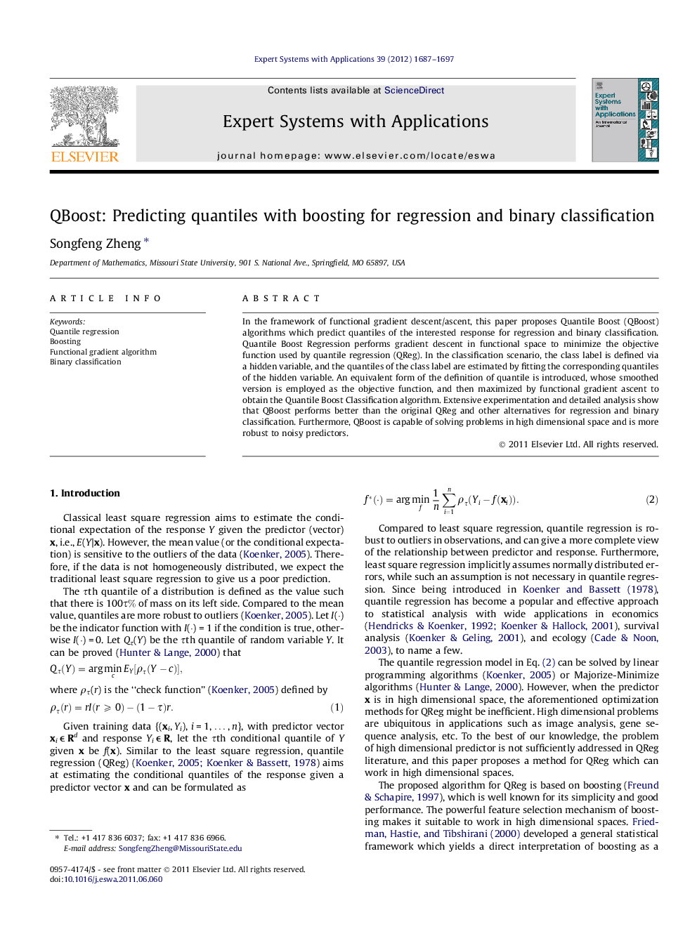 QBoost: Predicting quantiles with boosting for regression and binary classification