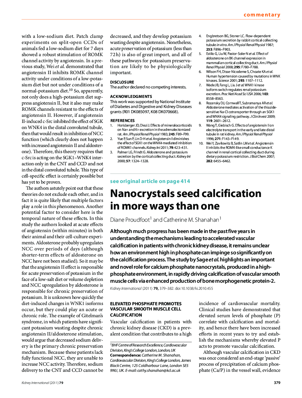 Nanocrystals seed calcification in more ways than one 