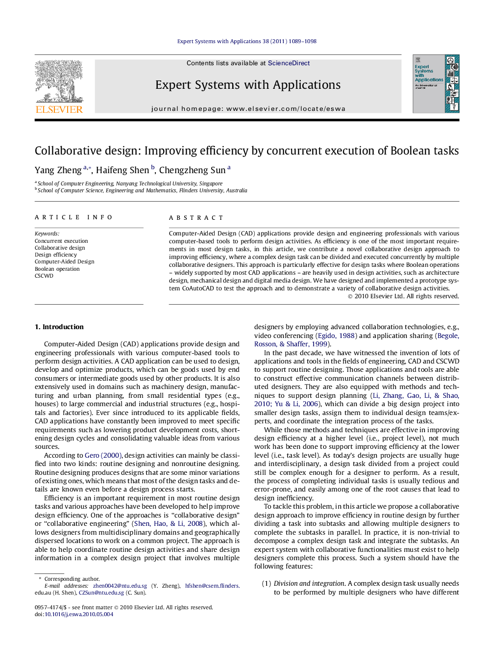 Collaborative design: Improving efficiency by concurrent execution of Boolean tasks