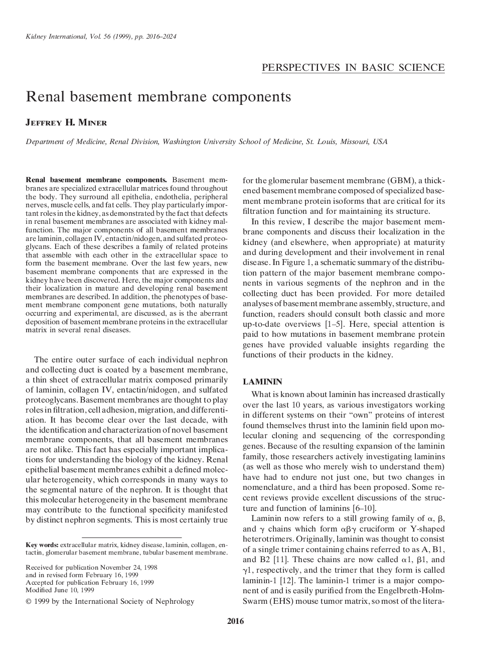 Renal basement membrane components