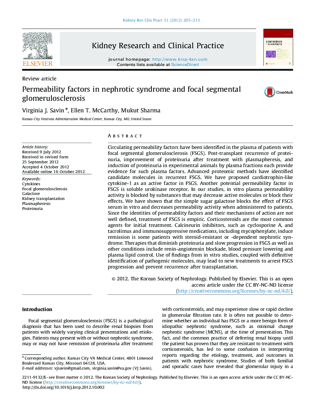 Permeability factors in nephrotic syndrome and focal segmental glomerulosclerosis