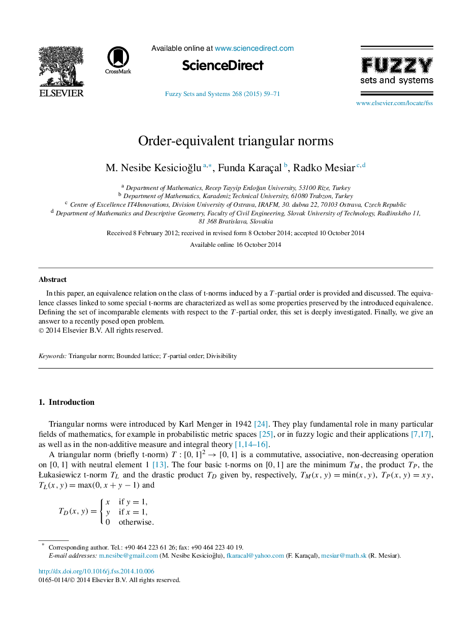 Order-equivalent triangular norms