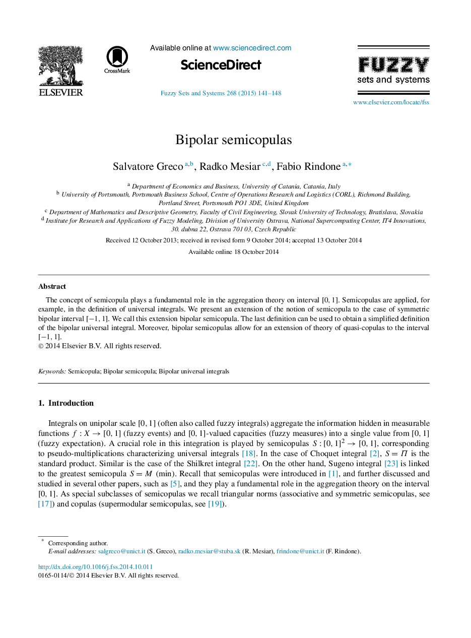 Bipolar semicopulas