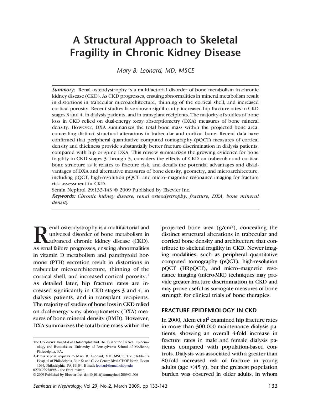 A Structural Approach to Skeletal Fragility in Chronic Kidney Disease