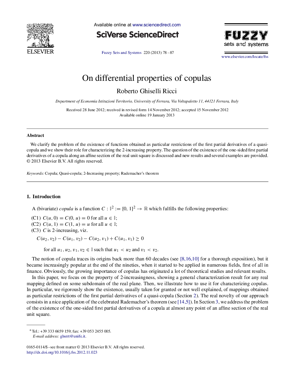 On differential properties of copulas