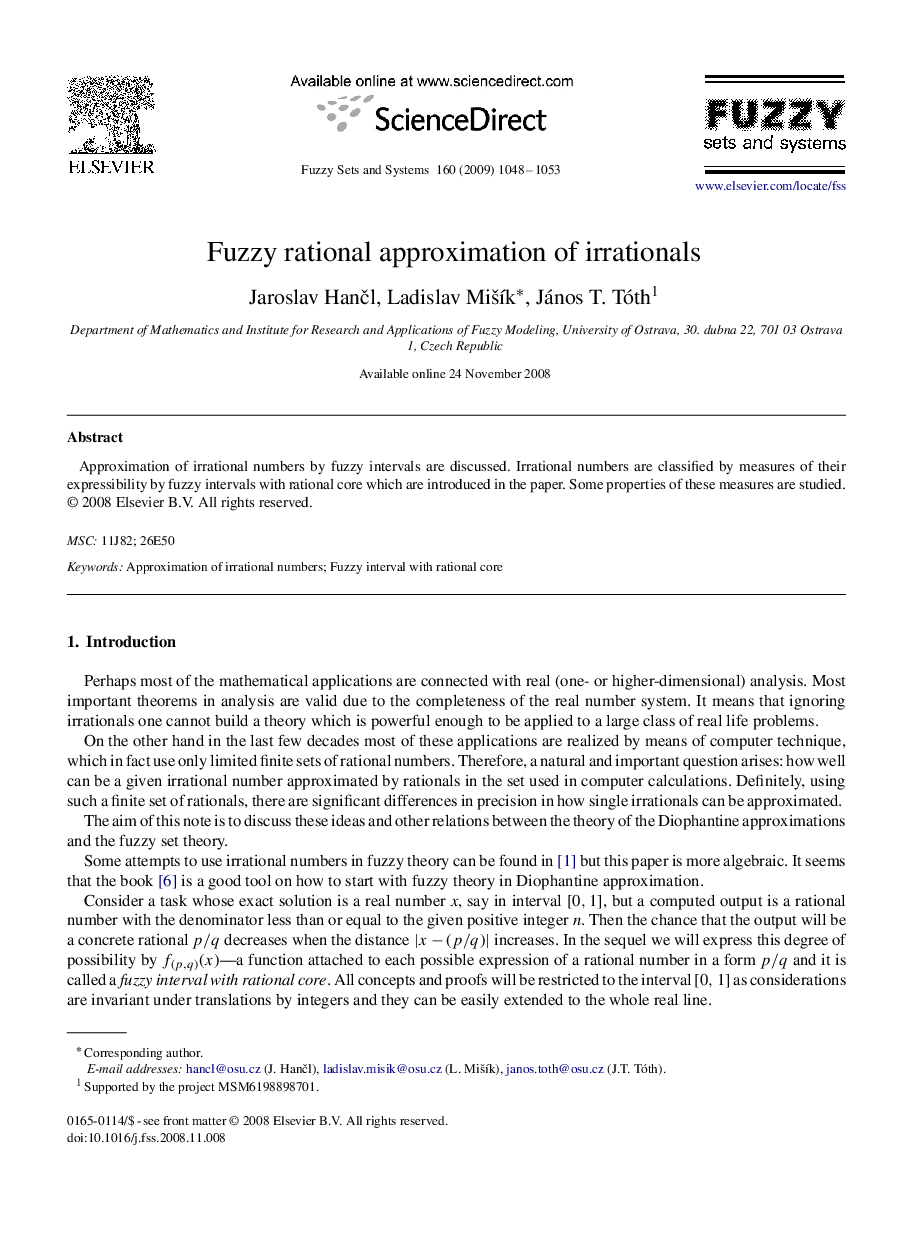 Fuzzy rational approximation of irrationals