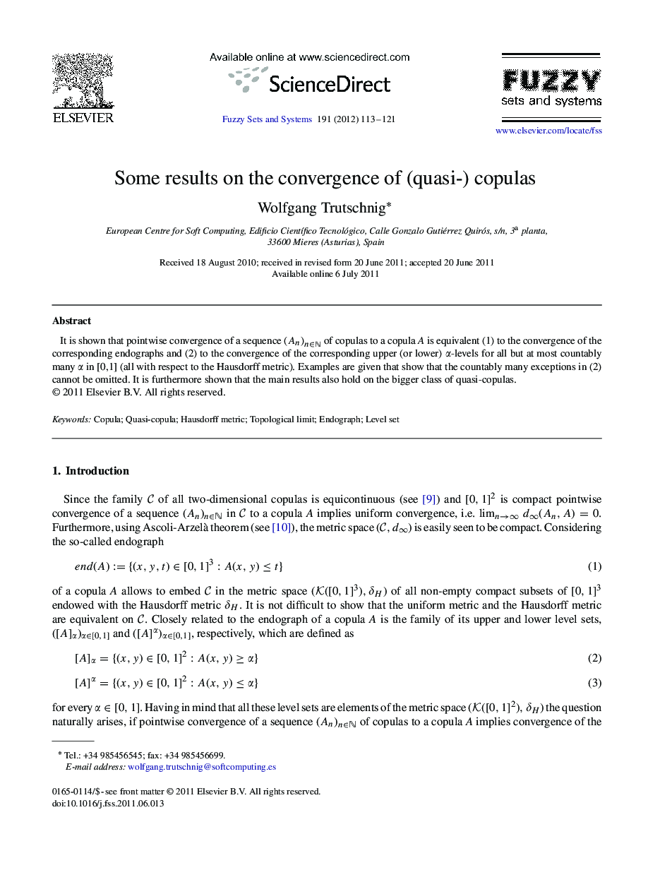 Some results on the convergence of (quasi-) copulas