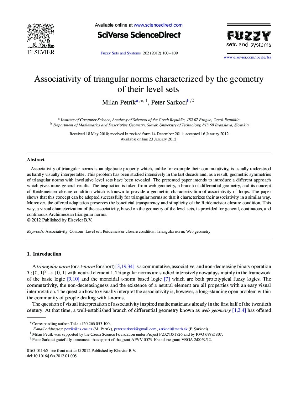 Associativity of triangular norms characterized by the geometry of their level sets
