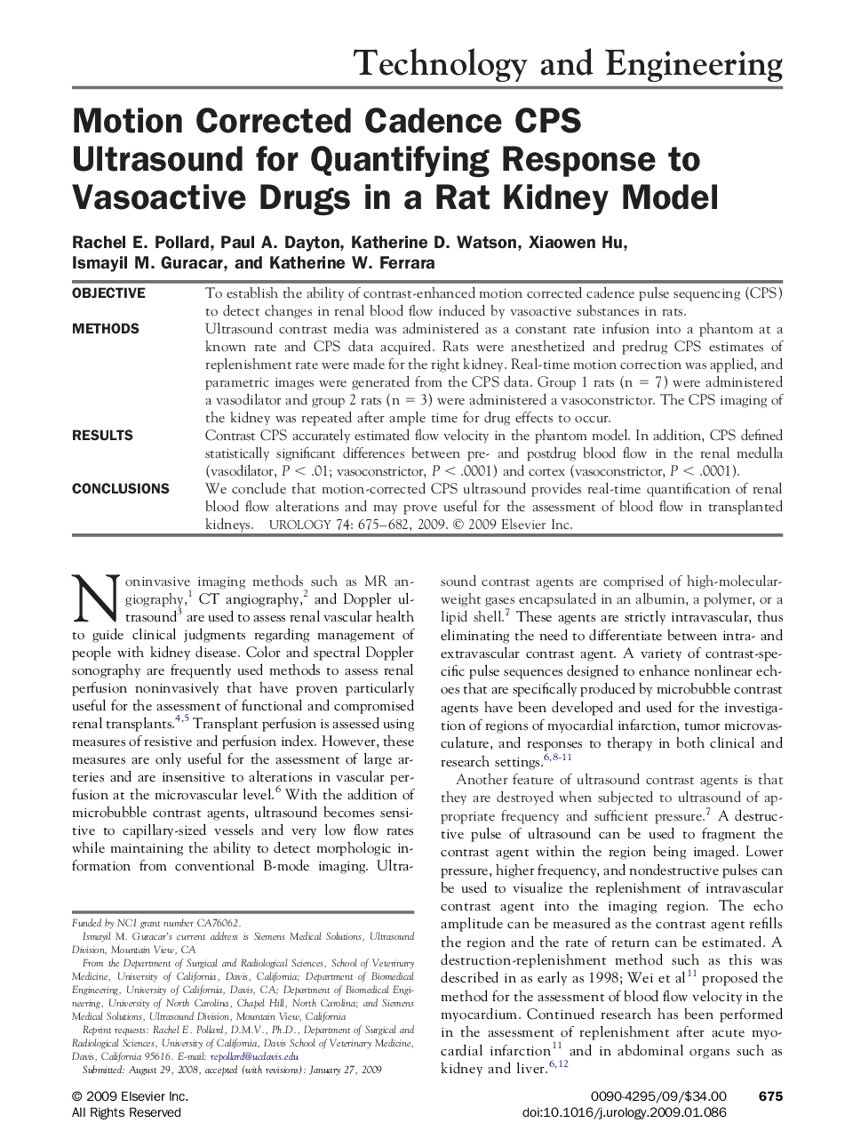 Motion Corrected Cadence CPS Ultrasound for Quantifying Response to Vasoactive Drugs in a Rat Kidney Model 