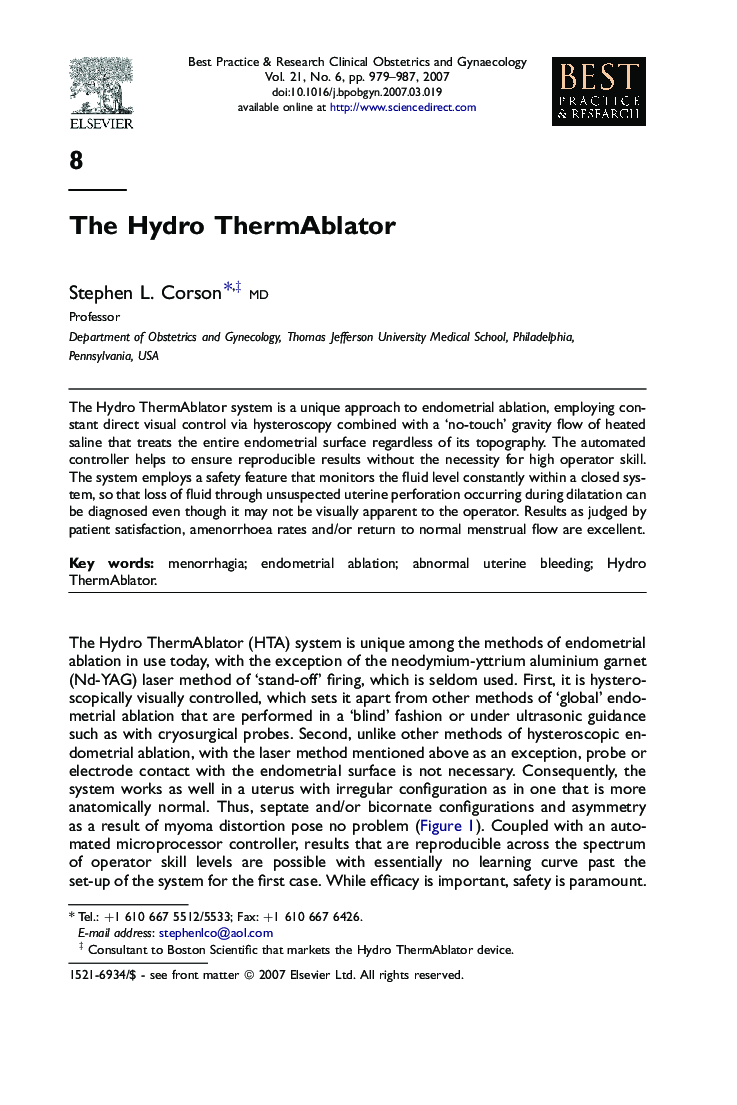The Hydro ThermAblator