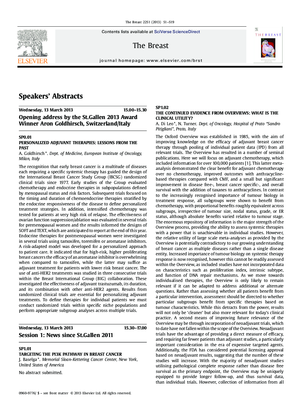 Speakers' Abstracts
