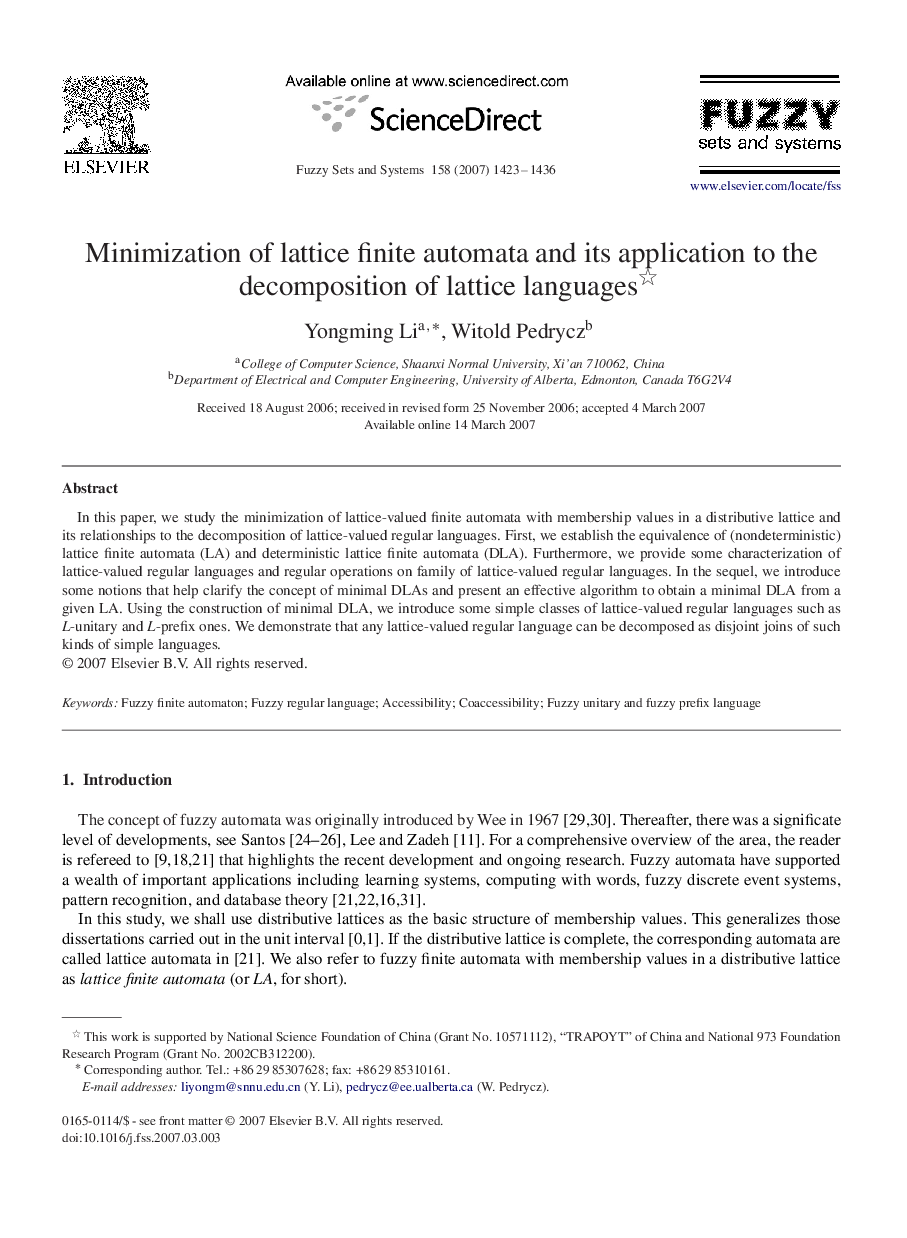 Minimization of lattice finite automata and its application to the decomposition of lattice languages 