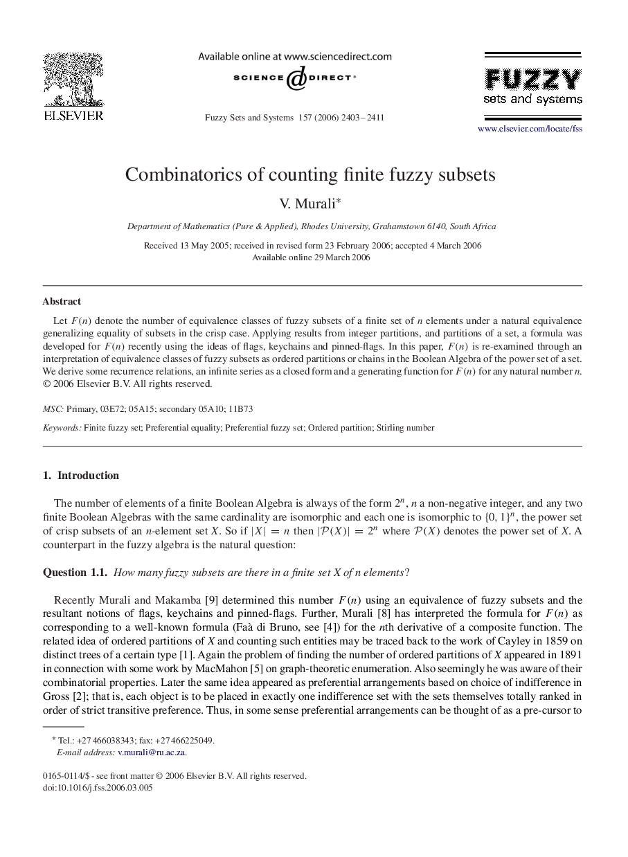 Combinatorics of counting finite fuzzy subsets