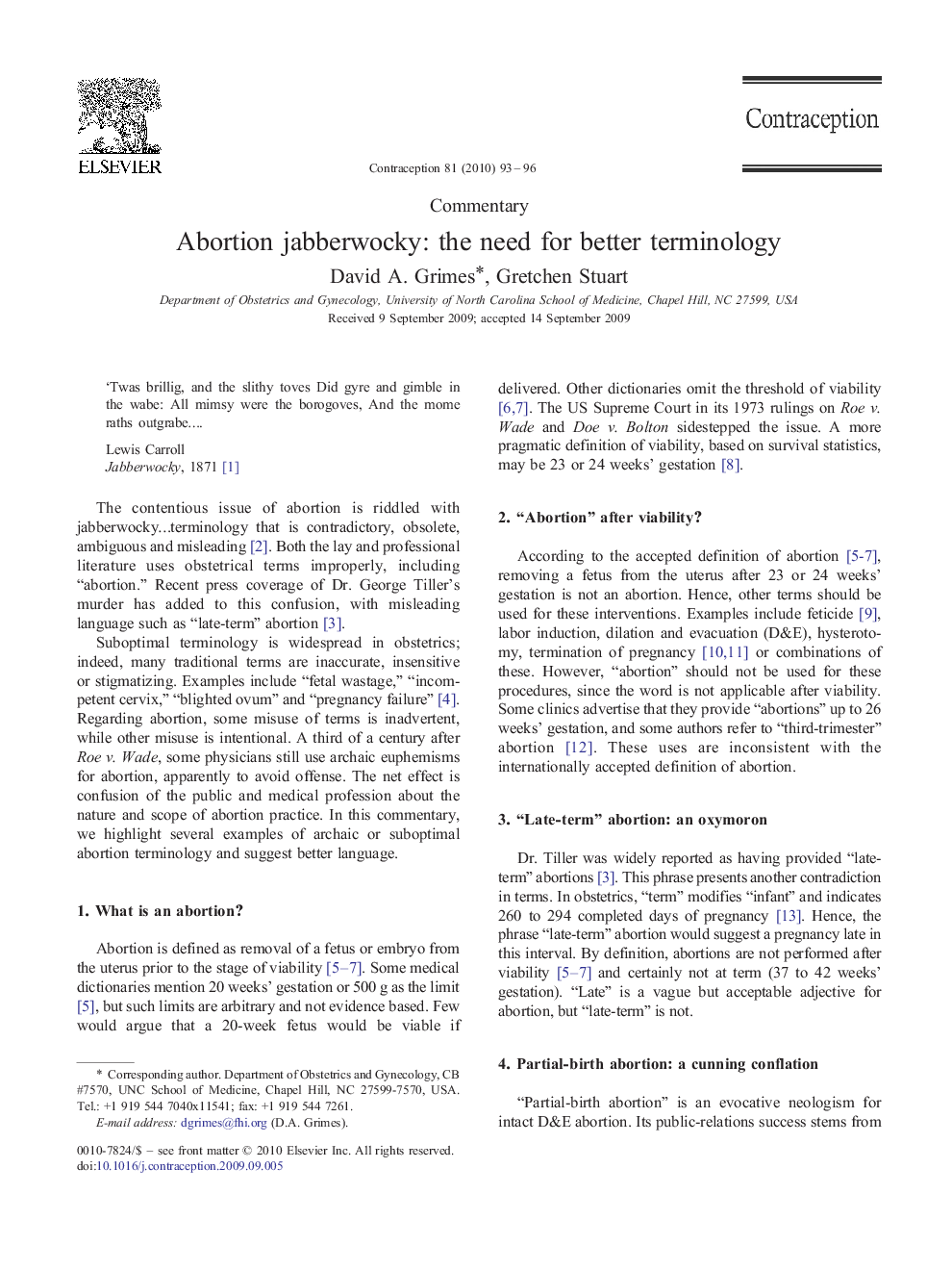 Abortion jabberwocky: the need for better terminology