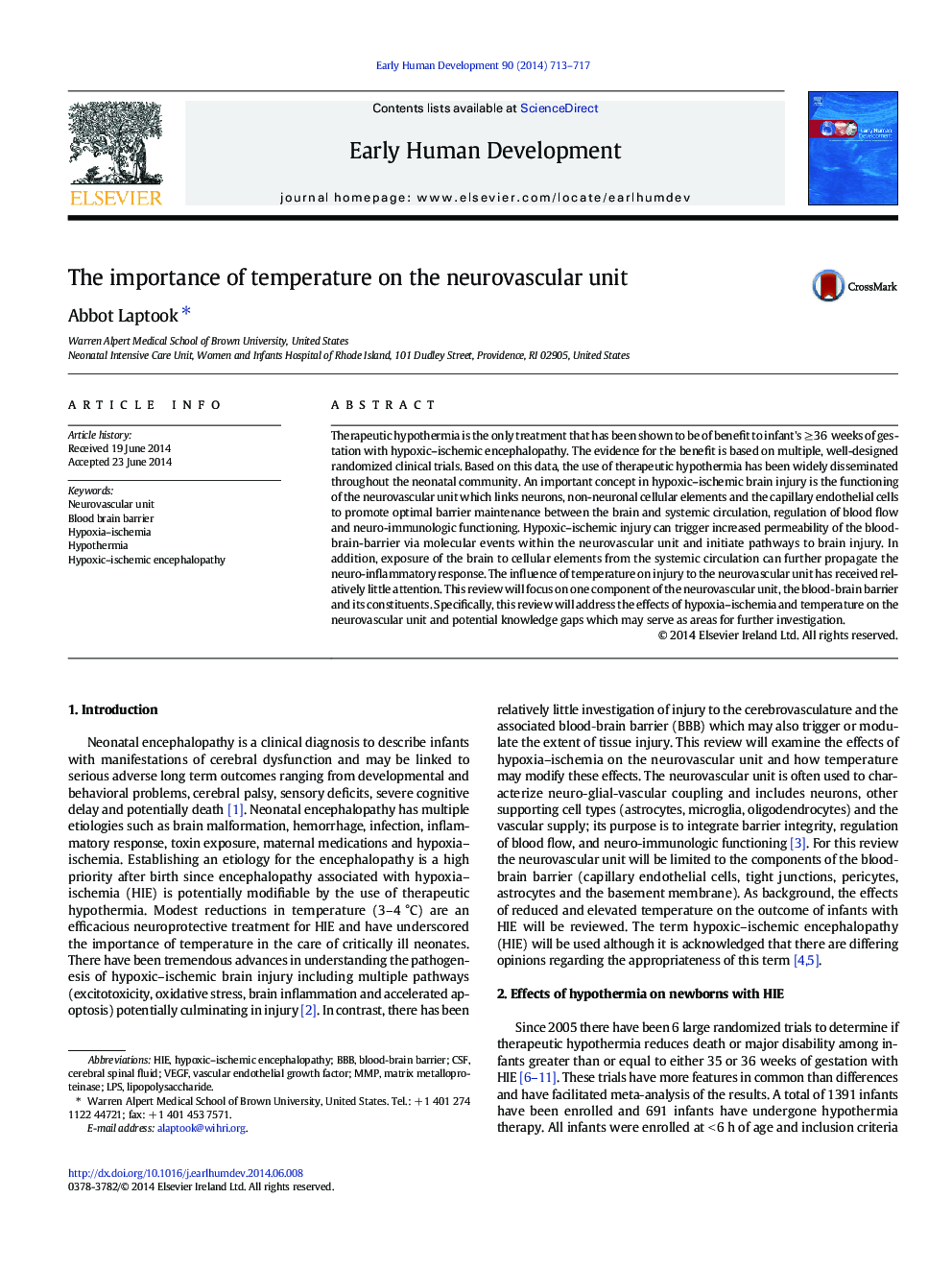 The importance of temperature on the neurovascular unit