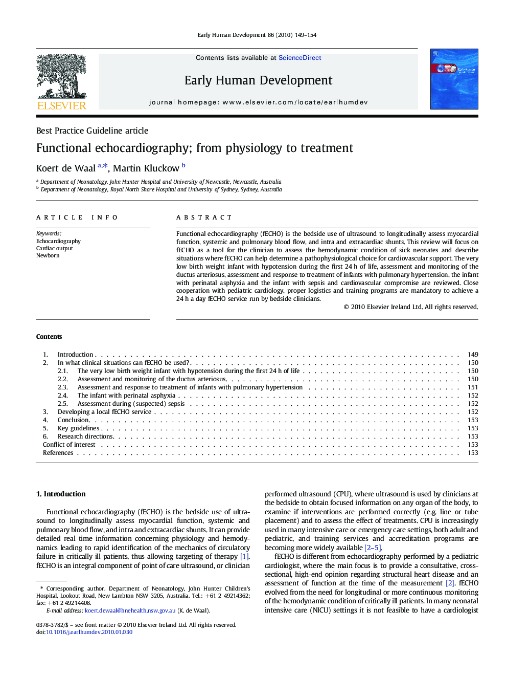 Functional echocardiography; from physiology to treatment