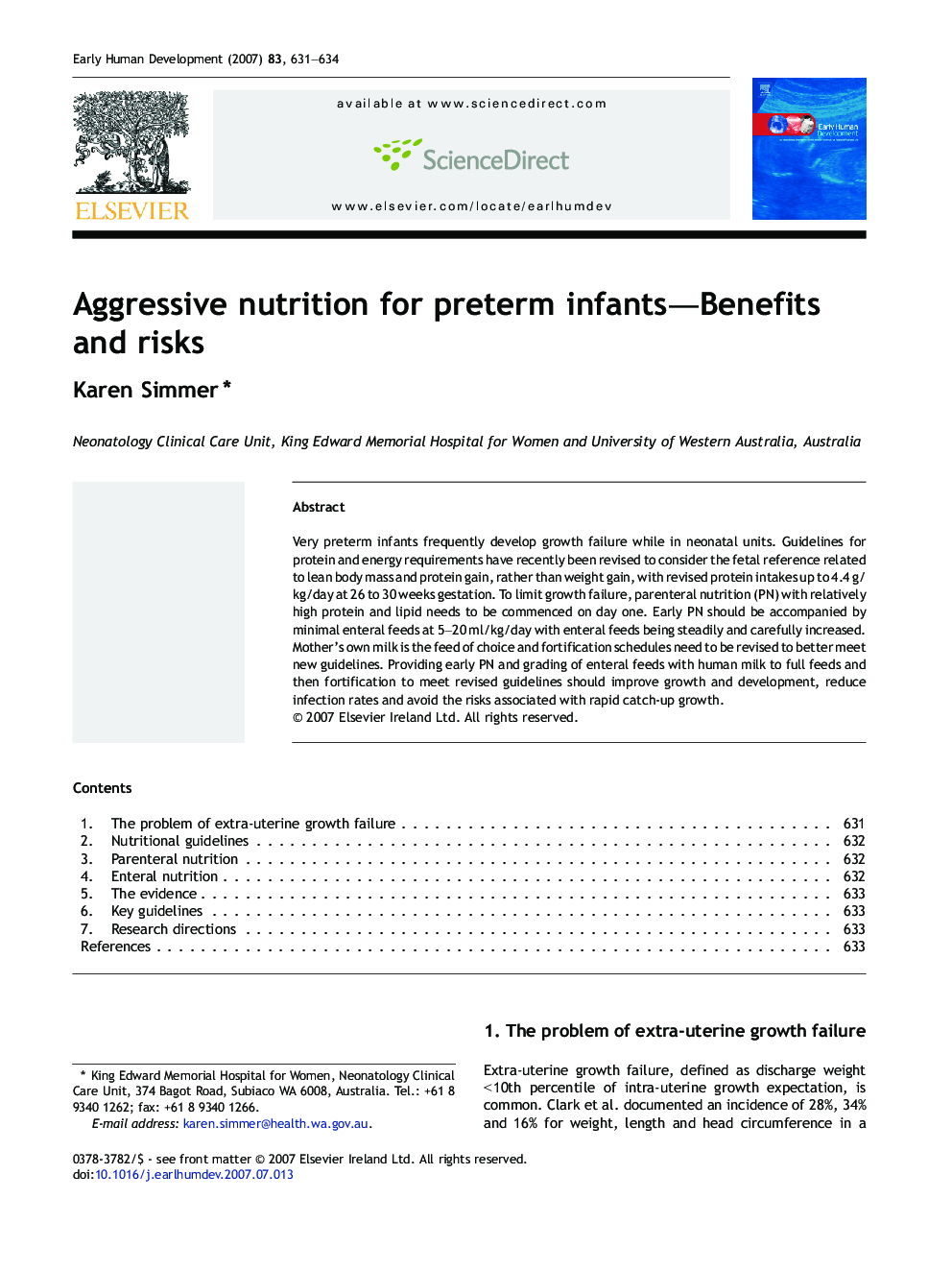 Aggressive nutrition for preterm infants—Benefits and risks