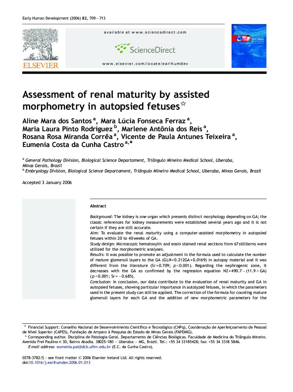 Assessment of renal maturity by assisted morphometry in autopsied fetuses 