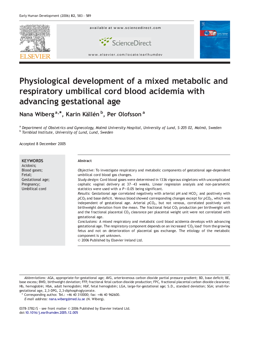 Physiological development of a mixed metabolic and respiratory umbilical cord blood acidemia with advancing gestational age