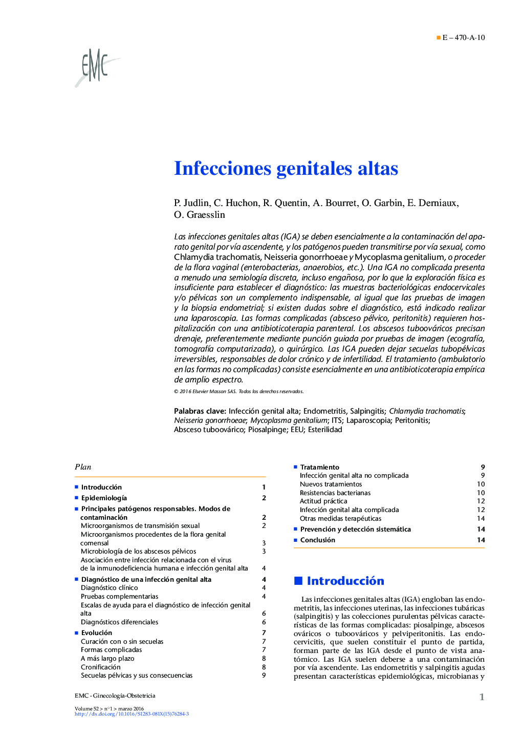 Infecciones genitales altas